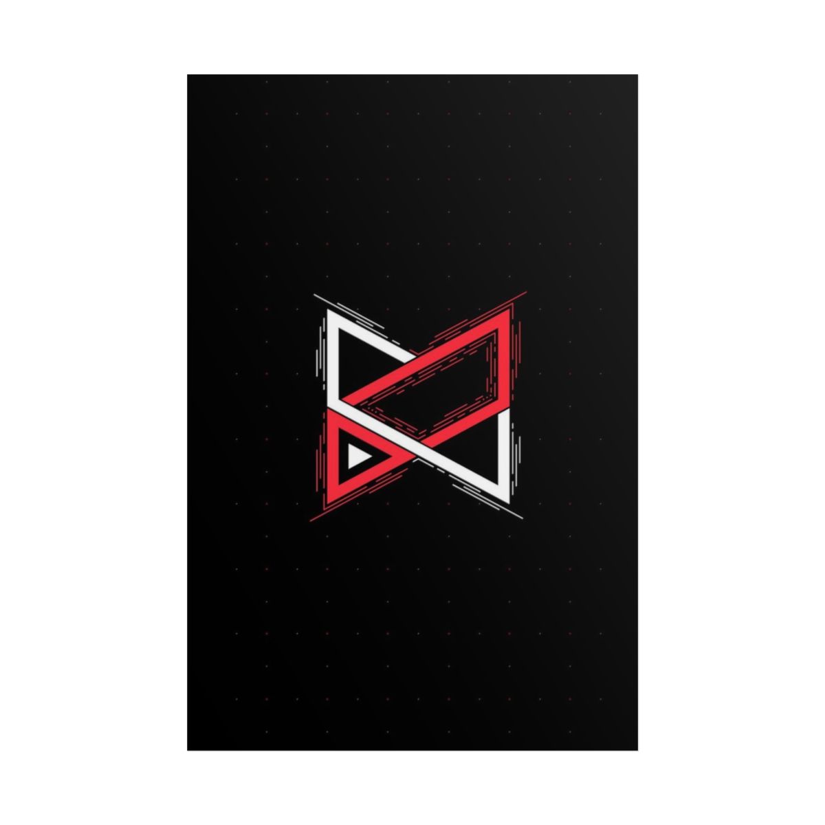 Red and White Geometric Logo Poster | Rolled Poster | MKBHD - alternate angle 1, merchandise