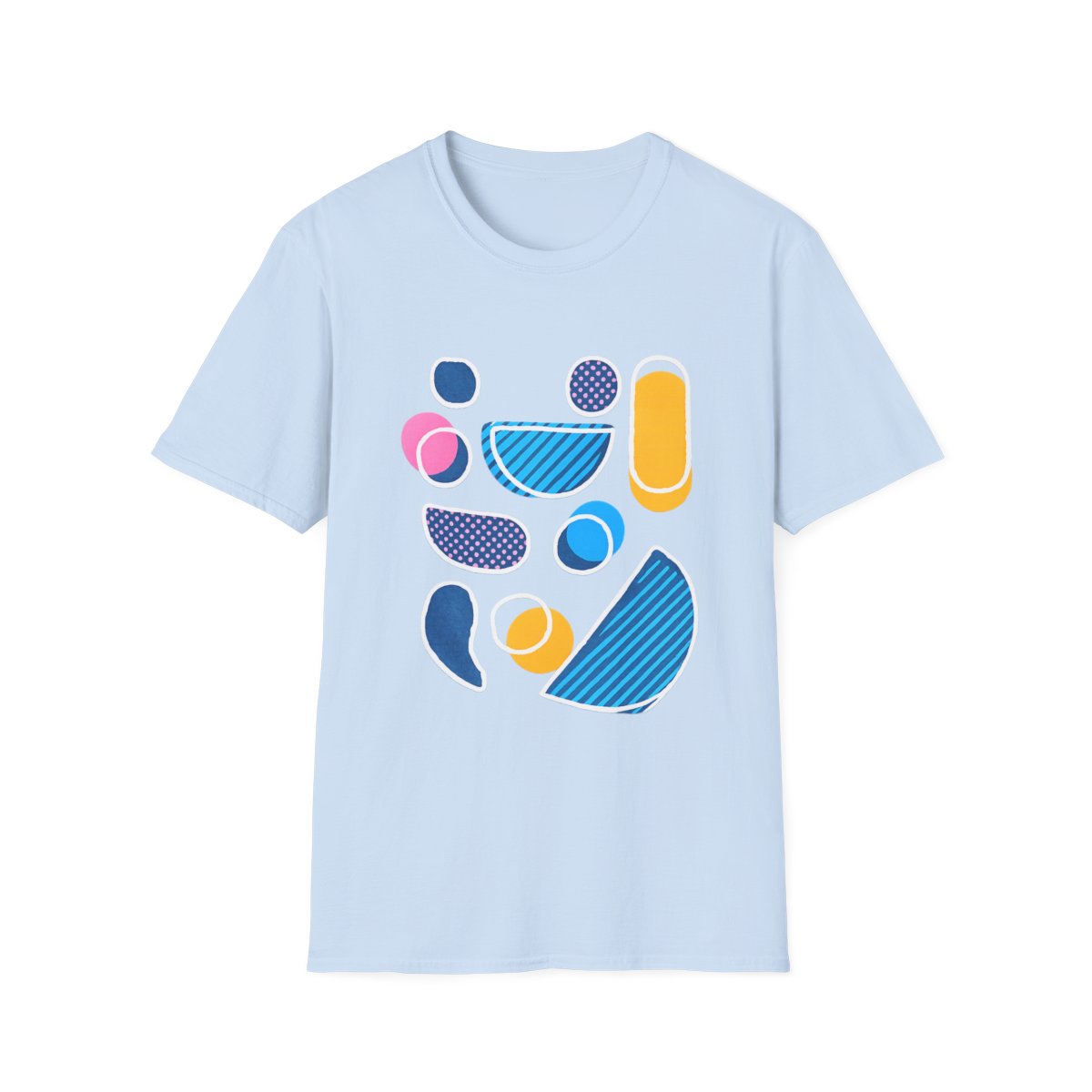 Abstract Geometric Shapes T-Shirt | Colorful Modern Art Top | MKBHD - alternate angle 4, merchandise