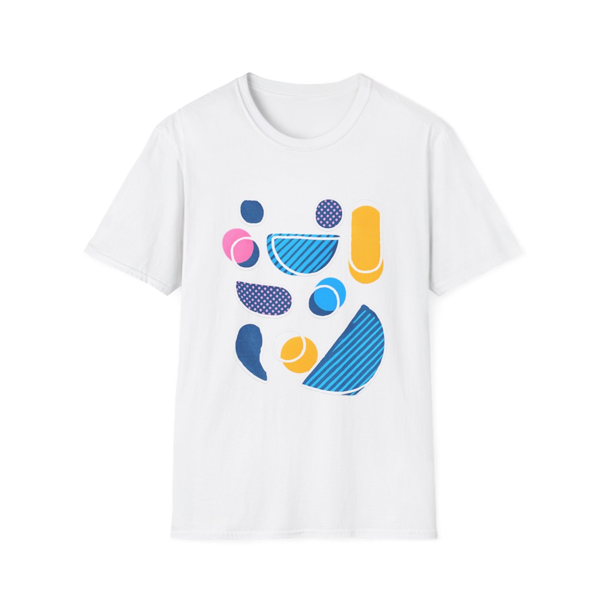 Abstract Geometric Shapes T-Shirt | Colorful Modern Art Top | MKBHD