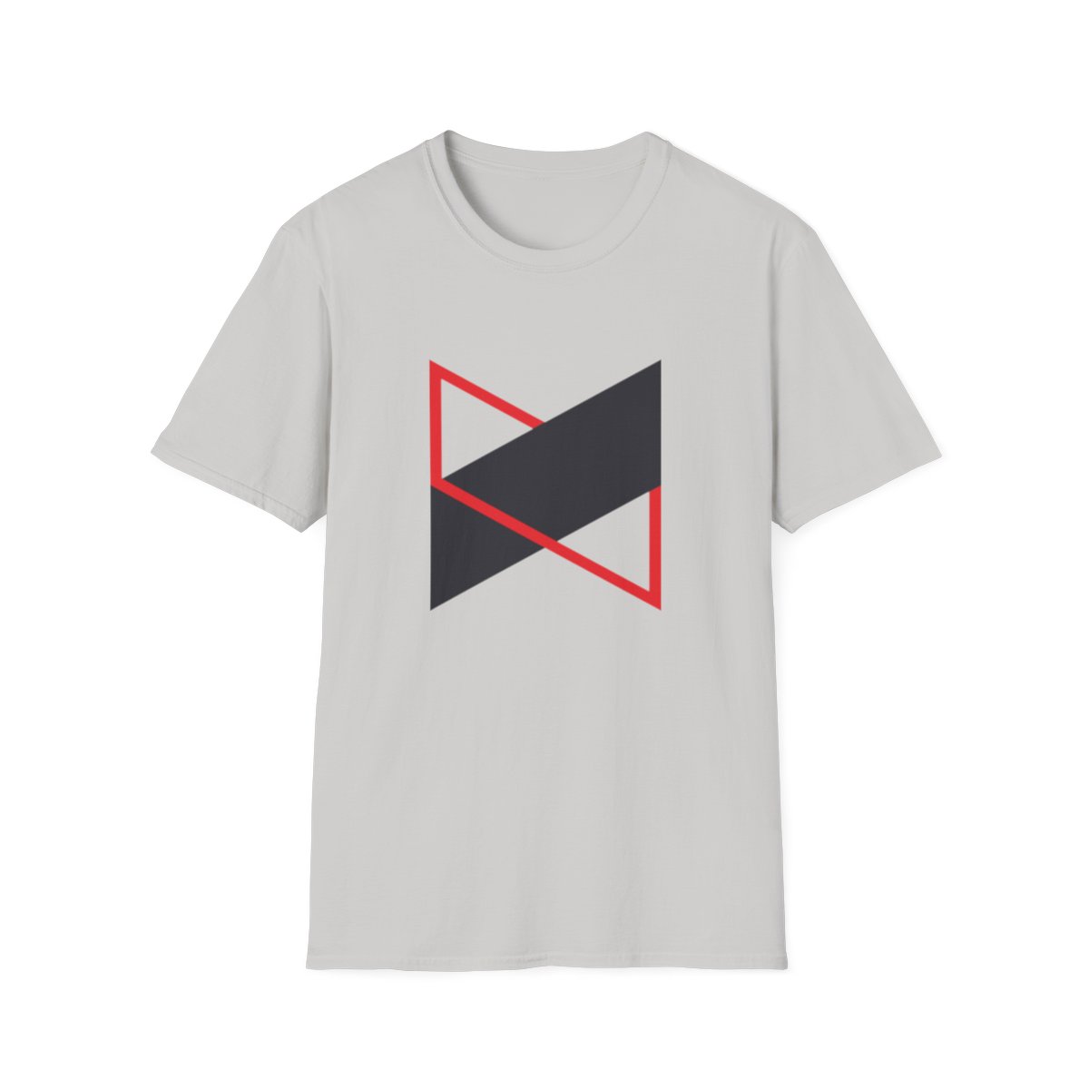 Geometric Red Triangle with Black Bar T-Shirt | Minimal Abstract Tee | MKBHD - alternate angle 3, merchandise