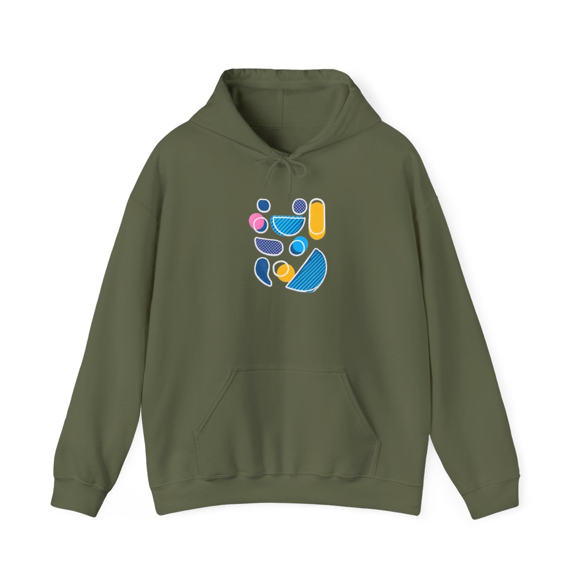 Abstract Colorful Shapes Hoodie | Geometric Minimalist Design | MKBHD - alternate angle 2, merchandise