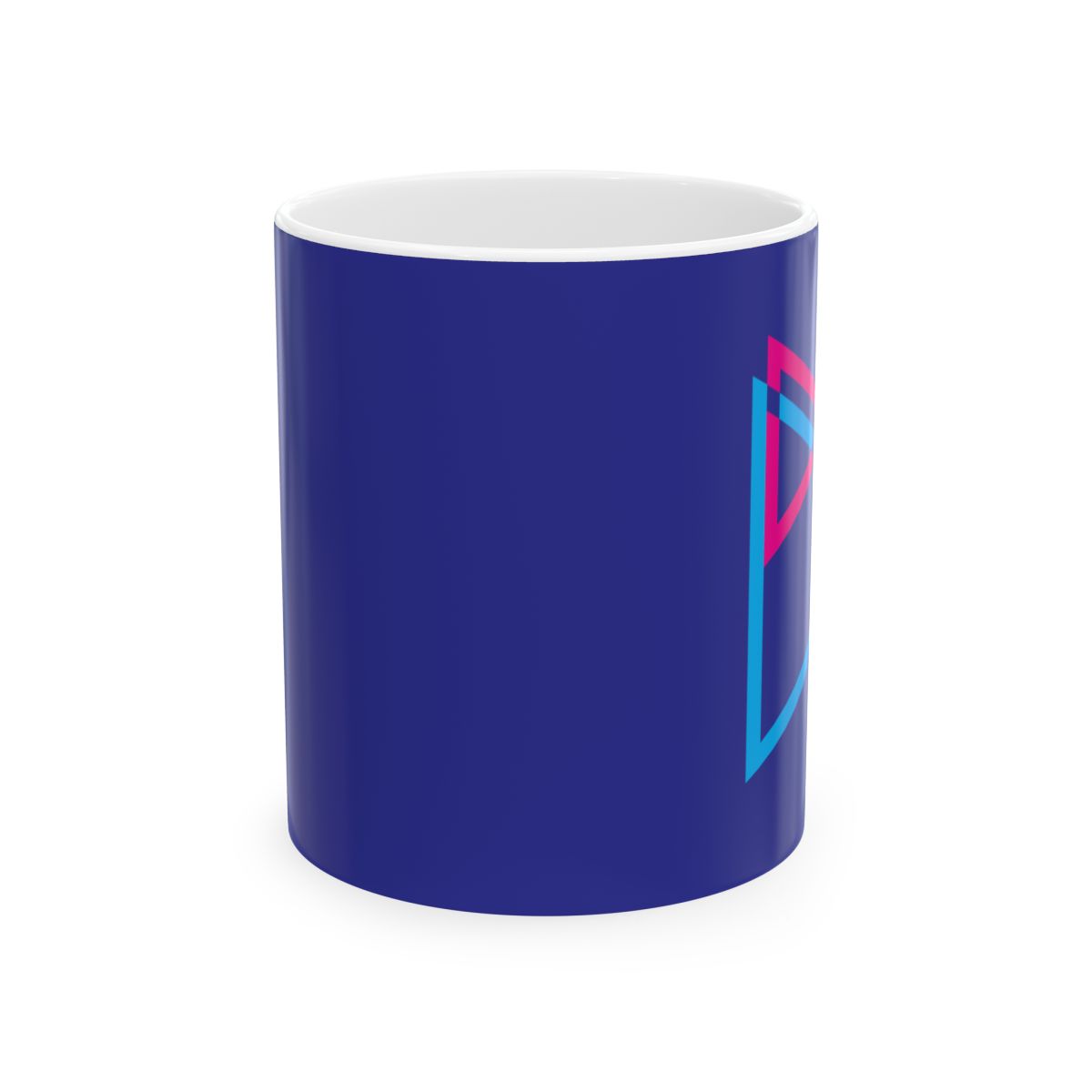 Neon Geometric Triangles Mug | Ceramic Coffee Cup | MKBHD - alternate angle 1, merchandise